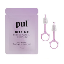 PUL-pakket van 2 herbruikbare 2-in-1 Aligner-zitplaats Chewie & Removal Tool - Compatibel met Invisalign verwijderbare beugels Retainers & Trays - Ge