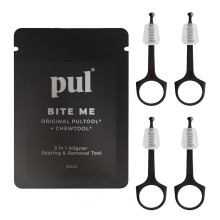 PUL Confezione da 4 masticatori e strumenti di rimozione per allineatori 2 in 1 riutilizzabili - Compatibili con apparecchi rimovibili Invisalign
