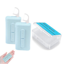 Holy rose Draagbare Tandzijde Picks Dispenser 2 Box Reiszijde Case met Volwassen Floss Sticks 80Count Draagbare Flosser Tandenstoker Perfect voor Thu