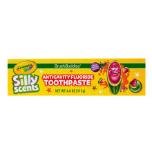 Brush Buddies Crayola Silly Scents Flavored Kids Toothpaste With Fluoride  Anticavity  for Ages 2+  Watermelon Flavor