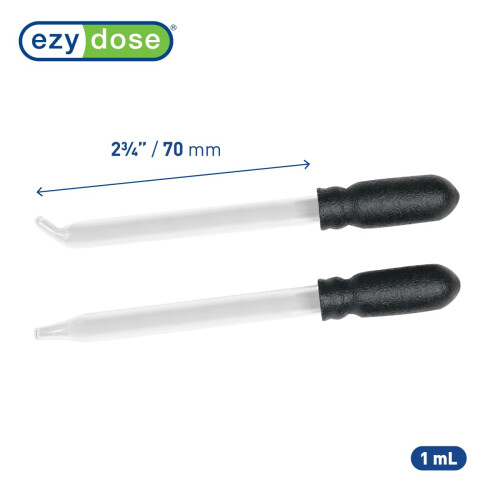 EZY DOSE Beccucci per Medicinali per Orecchie e Occhi, Dispenser in Vetro da 1mL con Punte Dritte e Curve 2