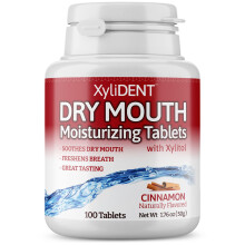 XyliDENT, Trockenmund Befeuchtungstabletten mit Xylit, Zimt, 100 Tabletten