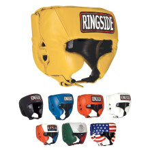 Capacete de Boxe Ringside Competição com Proteções Dourado, Médio