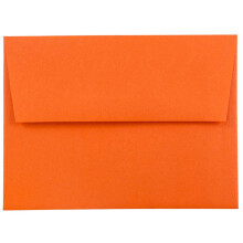 Envelopes de convite coloridos JAM PAPER A2 - 4 3/8 x 5 3/4 - Laranja reciclado - 100/pacote