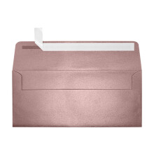 LUXPaper #10 Business Konvolutter | Peel & Press | 4 1/8"""" x 9 1/2"""" | Misty Rose Metallic | 84 lb. Tekst | 50 Antal