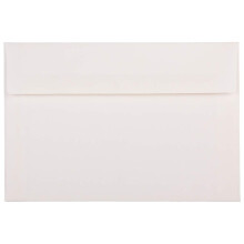 Envelopes de convite JAM PAPER A8 Strathmore - 5 1/2 x 8 1/8 - Linho branco brilhante - 50/pacote