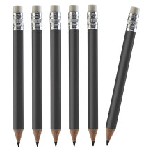 TH Golf 100pcs Lápis Mini com Borracha, Afiados, Lápis Meio para Escolas, Casamentos, Crianças, Casa, Corporativo, Múltiplas Cores (Preto)