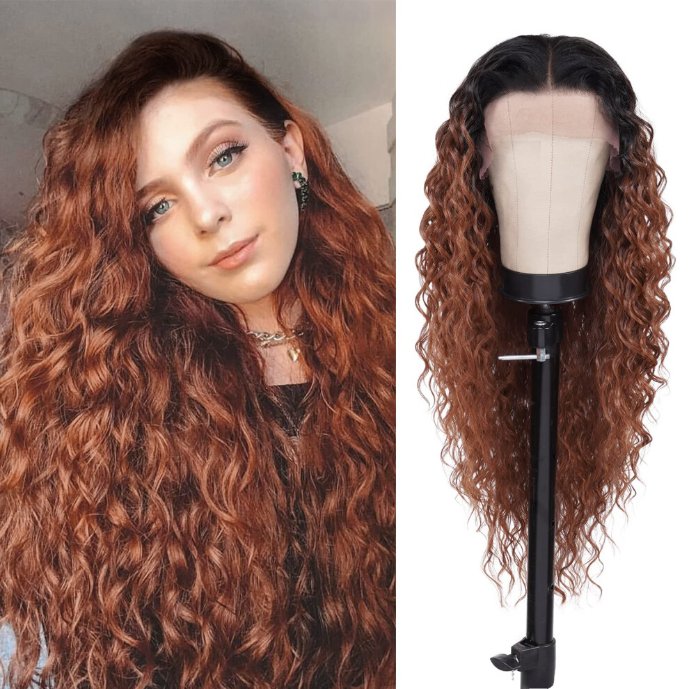 Glam21usa Unisex Hd Lace Front Wig Deep Wave 13X6 Glueless Invisible Transparent Lace Frontal Wigs Preplucked Human Hair Blend Long Swiss-Lace Heat Friendly