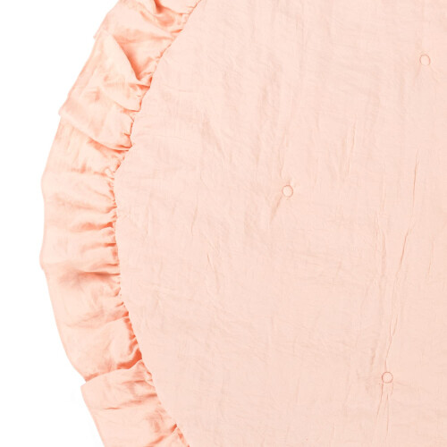 Lush Decor 36" Tapete Redondo para Bebê com Renda, Rosa 2