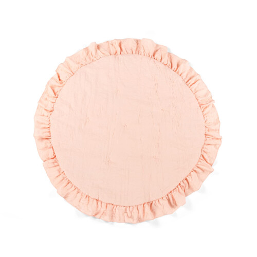 Lush Decor 36" Tapete Redondo para Bebê com Renda, Rosa
