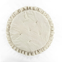 Lush Decor Tapete Redondo com Rendas para Bebé, 36" de Diâmetro, Neutro