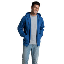 Fruit of the Loom Eversoft Sweat capuche en polaire vacuant l'humidit et respirant Tailles S-4x Bleu doux Fermeture clair complte
