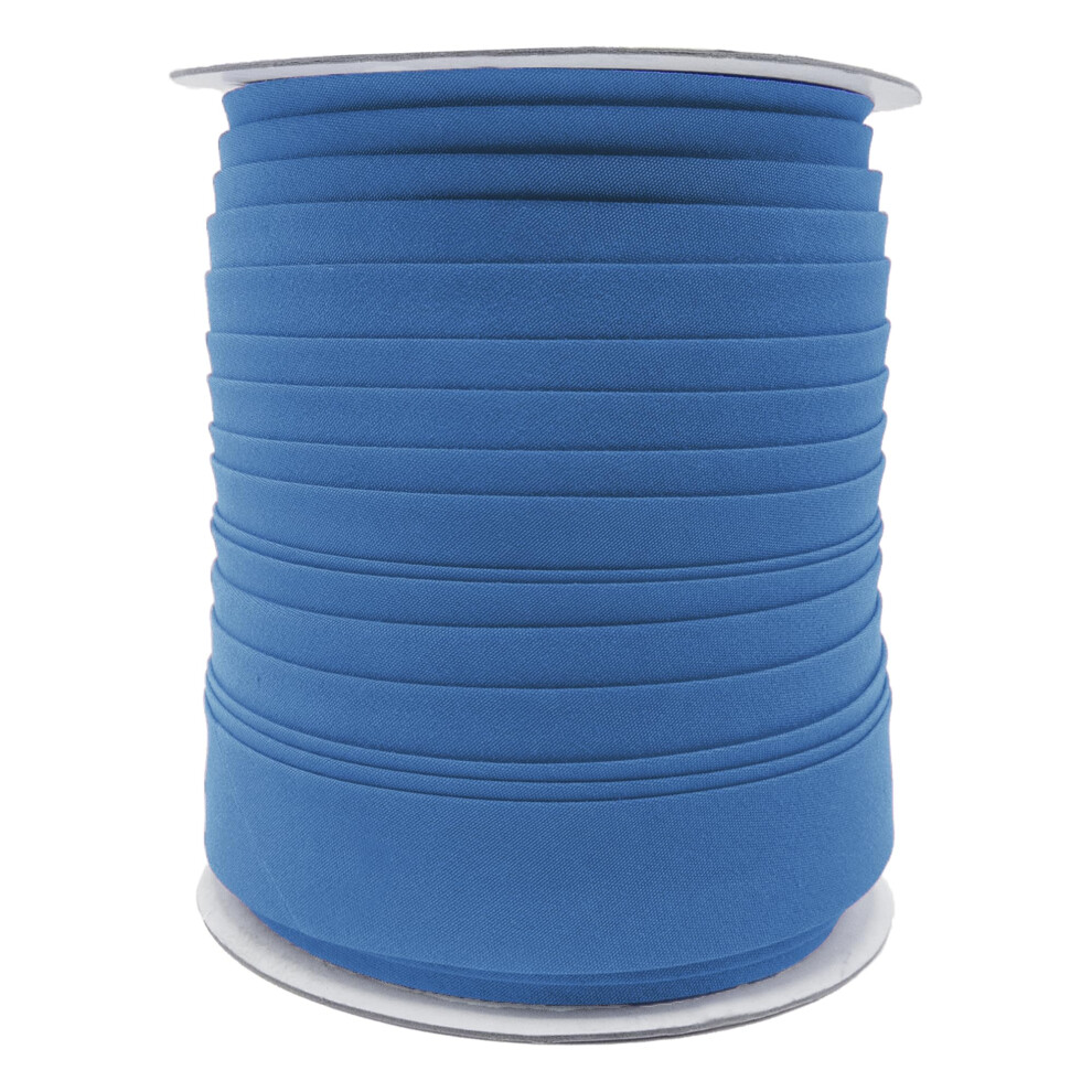 Mandala Crafts Doppelt Gefaltetes Schrgband Zum Nhen 55 Yards Stahlblaues 1-Zoll-Saum-Quilt-Binding, Stahlblaues Nahtbindeband Schrgband F-image