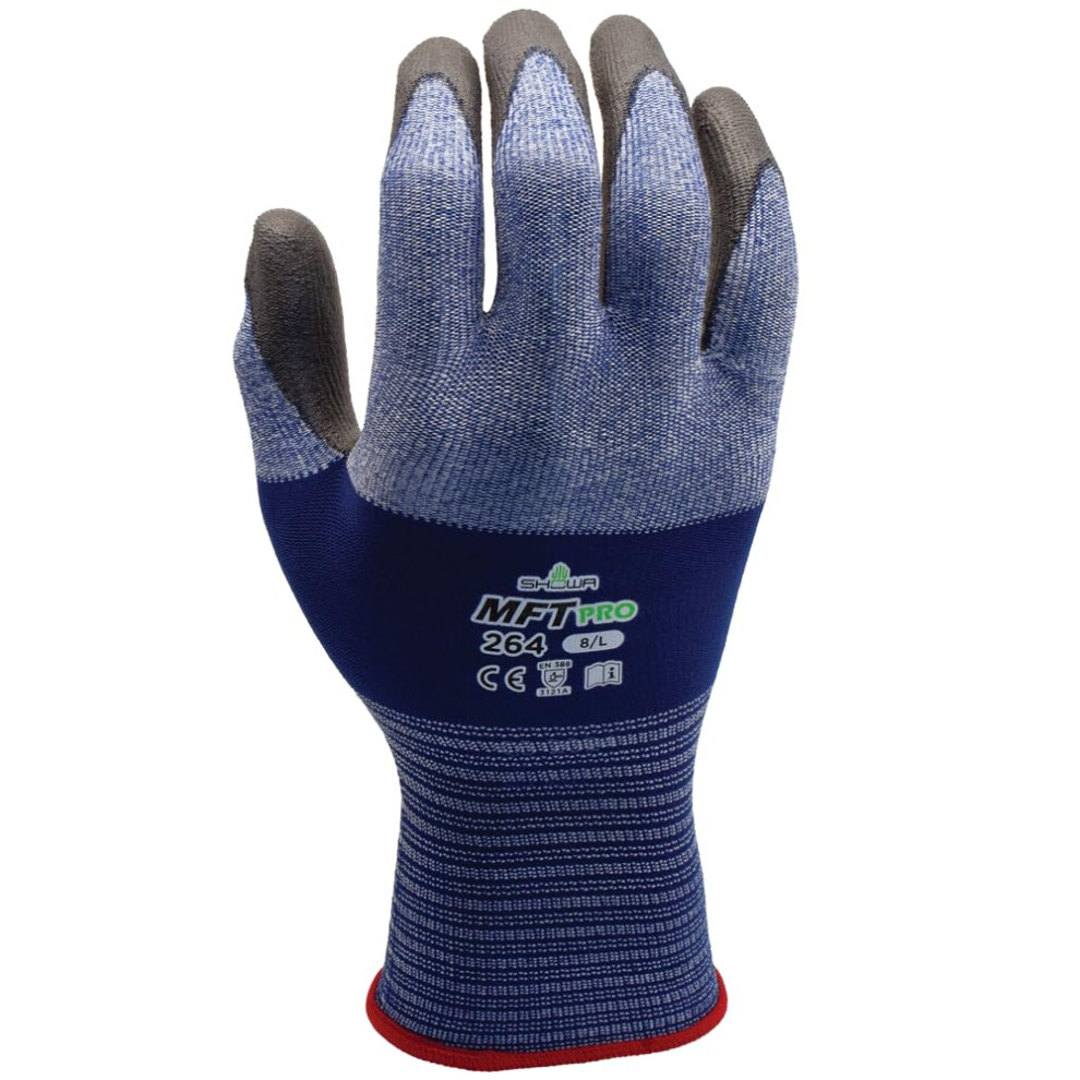 Gants De S Curit Polyvalents Showa Mft Pro 264 Avec Paume Enduite De Polyur Thane Et Doublure En Microfibre, Calibre 13, Taille S (12 Paires)-image