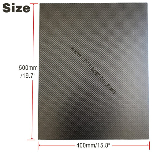 400x500x1,0 MM Carbonfaserplatte Twill Matte Panel Platte 1