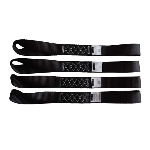 Yuoneiy Soft Loop Tie Down Stropp (4PK) Black Breaking Strength 10 000 lbs Heavy Duty 1