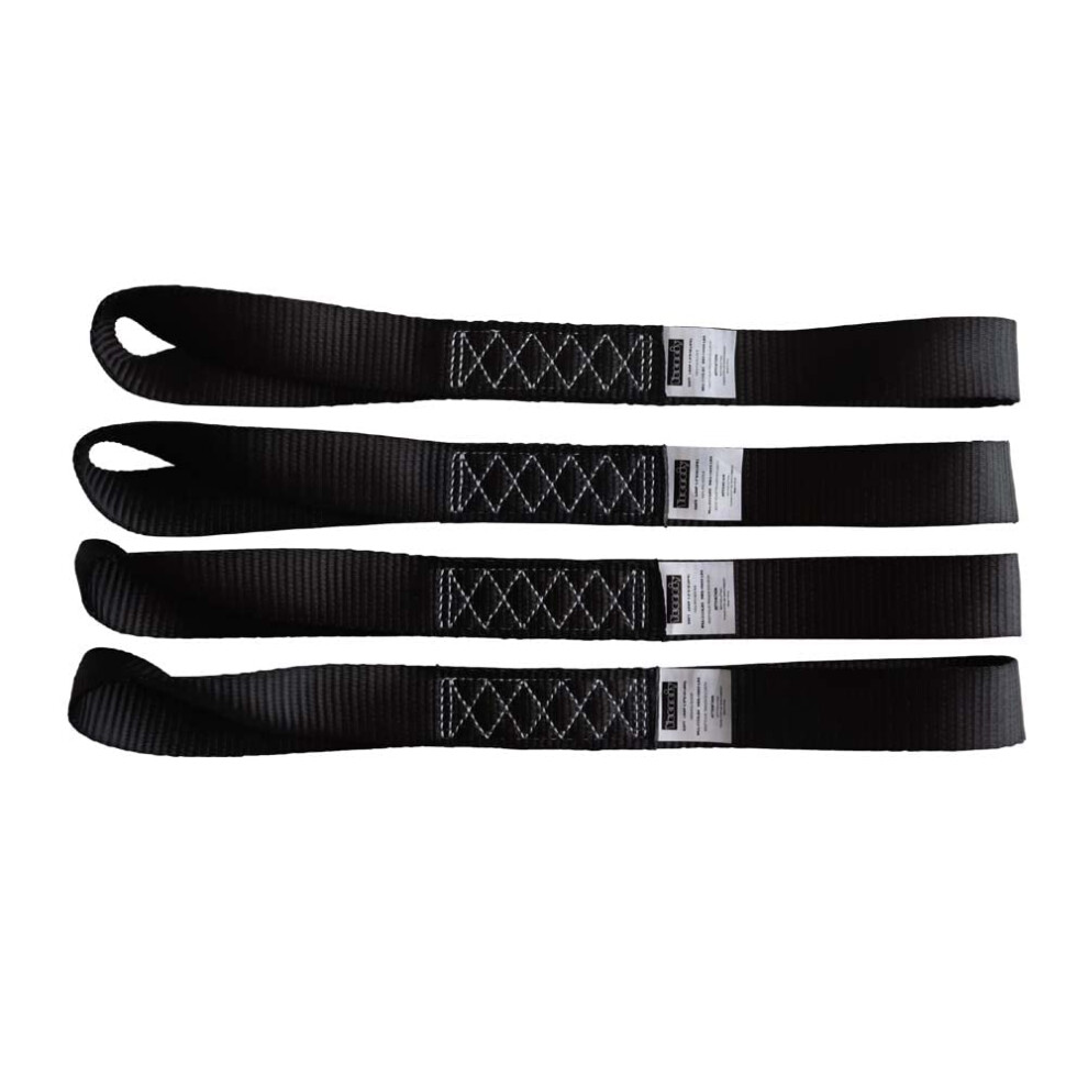 Yuoneiy Soft Loop Tie Down Straps (4Pk) Black Breaking Strength 10 000 Lbs Heavy Duty 1.5 Inch X 18 Inch Motorcycle Soft Tie Downs For Utv Atv Bicyc 659446703862