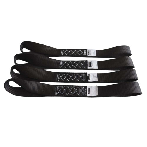 Yuoneiy Soft Loop Tie Down Stropp (4PK) Black Breaking Strength 10 000 lbs Heavy Duty 1 1