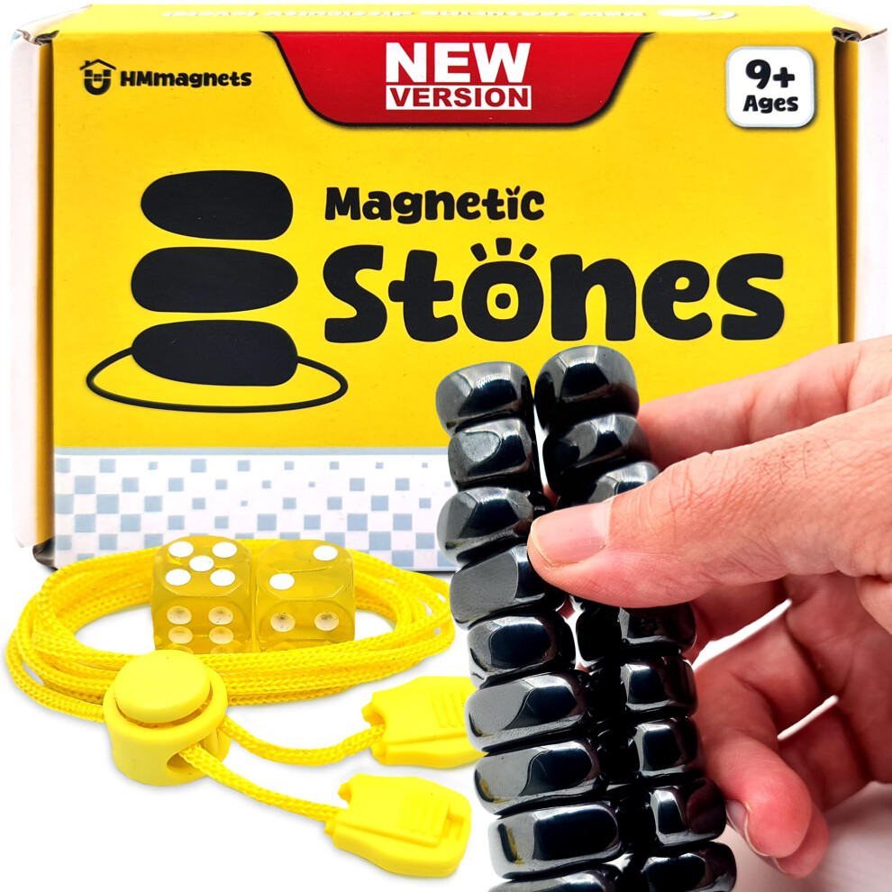 Jeu d'échecs magnétique amélioré (à plusieurs niveaux) avec pierres - Instructions claires et simples | Coffret premium avec 20 pierres plus gran