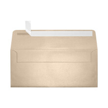 LUXPaper Envelopes de Negócios #10 | Peel & Press | 4 1/8" x 9 1/2" | Taupe Metálico | 50 Unidades