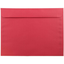 JAM PAPER 9 x 12 Booklet Colored Recycled Envelopes - Red Recycled - 25/Pack