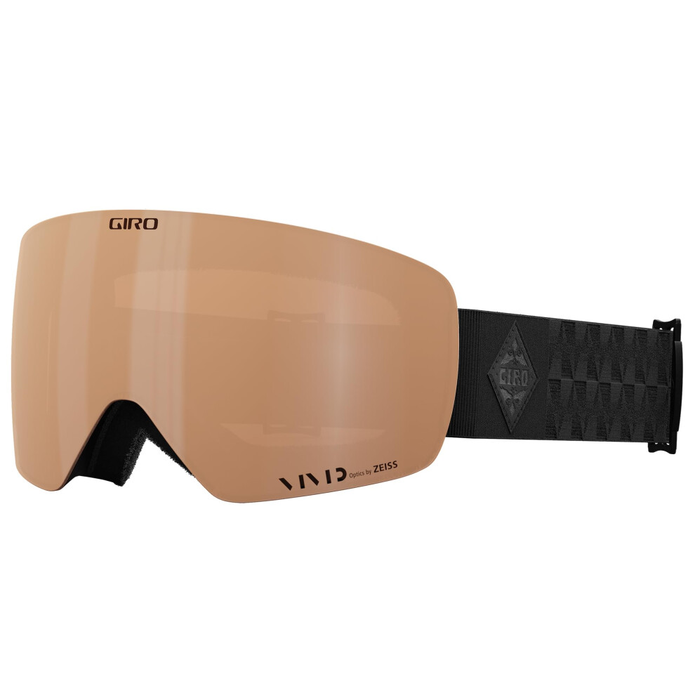 Giro Contour Rs Ski Goggles - Snowboard Goggles For Men & Women - Bliss Strap With Vivid Copper/Vivid Infrared Lenses Black