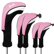 FINGER TEN Golf Club Head Covers Woods Driver Fairway Hybrid 3/4/5 Set Headcovers Men 1 3 5 7 X Interchangeable Number Tag Fit All Wood Clubs (