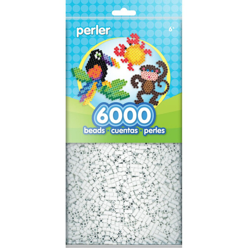 Perler Beads 6 000/Pkg-White