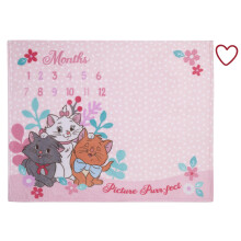 Disney Aristocats Pink Picture Purr-Fect Super Soft Photo Op Milestone Baby Tæppe
