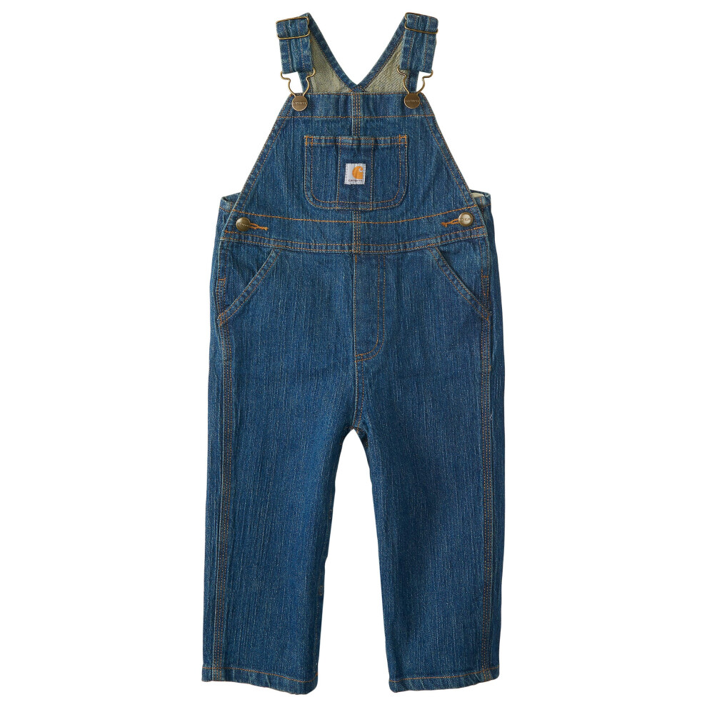 Carhartt boys Washed Denim Bib Overall  Medium Wash  3T US