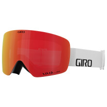 Gafas de esqu de contorno de giro - gafas de snowboard para hombres y mujeres - correa blanca de marca de palabras con biberina vvida/lentes infrar