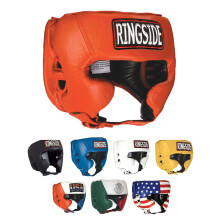 Cascos de Boxe Competição Ringside com Proteção de Bochechas, Vermelho, X-Grande