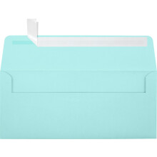 LUXPaper #10 Business Konvolutter | Peel & Press | 4 1/8"""" x 9 1/2"""" | S?skum bl? | 80 lb. Tekst | 50 Antal