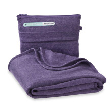 SAGEFINDS Airplane Travel Blanket | Compact Throw Blanket for Camping and Hiking | Converts into a Pillow | Travel Gift | Soft Jersey Knit | Fits in B