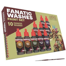 The Army Painter Warpaints Fanatic: Set di colori acrilici Washes, set combinato di 10 colori acrilici in flaconi contagocce da 18 ml per lavare