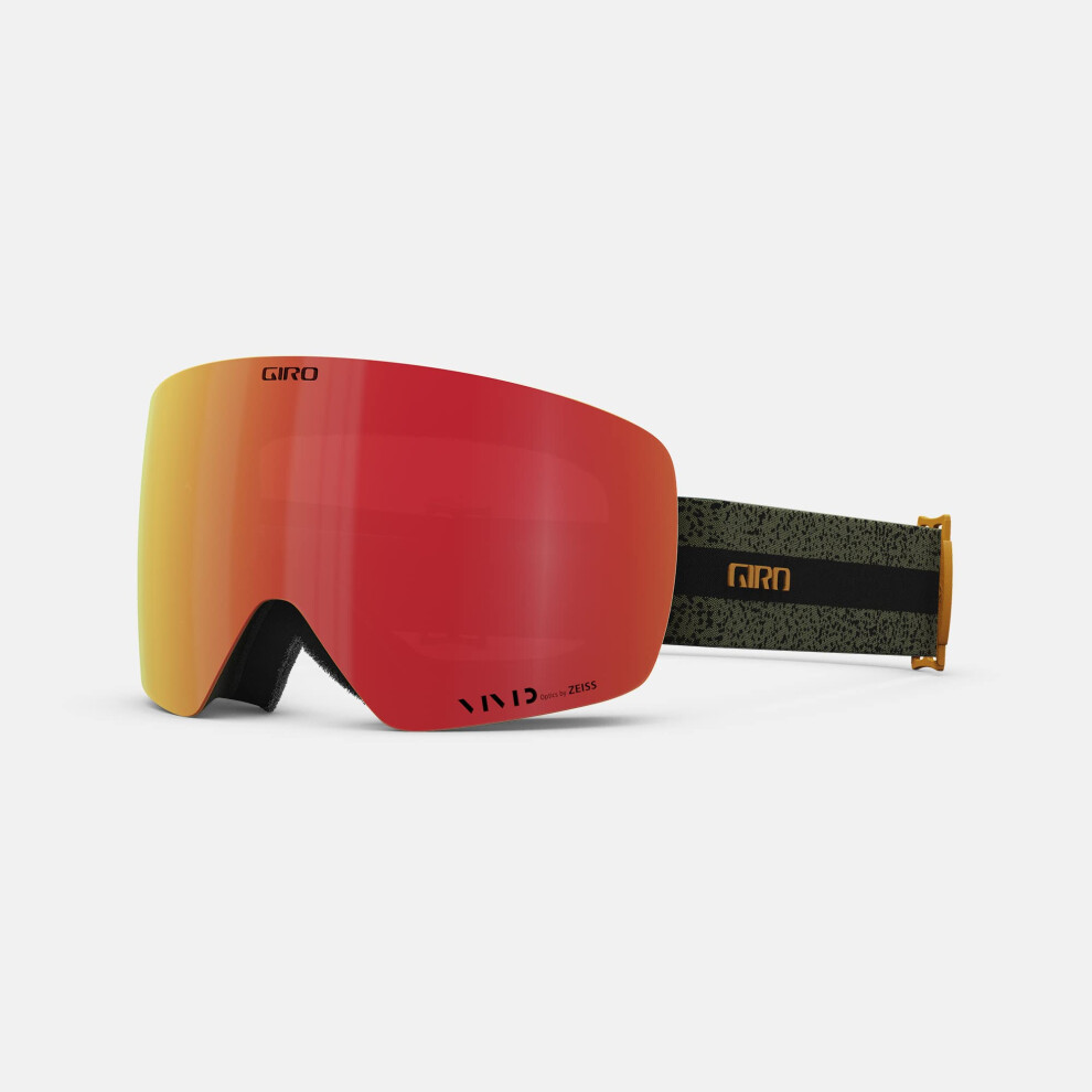 Giro Contour Ski Goggles - Snowboard Goggles For Men & Women - Trail Expedition Strap With Vivid Ember/Vivid Infrared Lenses Green