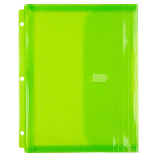 Carta in jam di plastica in plastica a 3 fori buste di legante con chiusura a gancio e loop - Opuscolo di lettere - 9 1/2 x 11 1/2 con espansione da