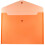 JAM PAPER Plastic Envelopes with Snap Closure - Letter Booklet - 9 3/4 x 13 - Orange - 12/Pack 2