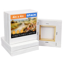 6 paczek malych, rozciagnietych tablic plciennych do malowania Mini tablice plcienne 4x4 cale Bawelniane puste tablice i panele plcienne do malowa