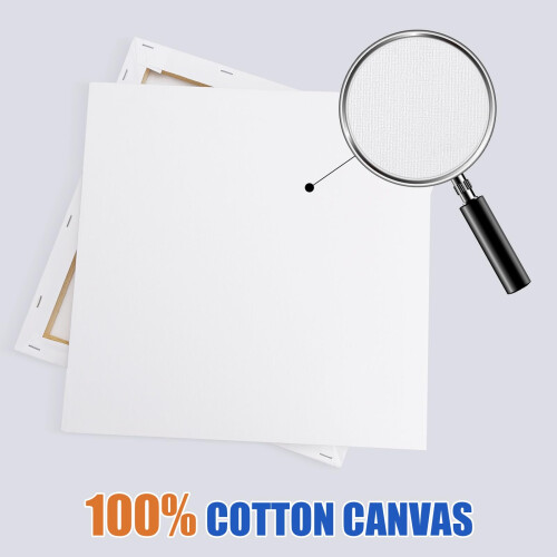 6 Pack Kleine Gewelfde Canvas Panelen voor Schilderen 4x4 Inch, Mini Canvas Panelen 1