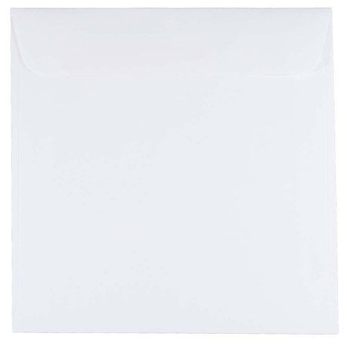 JAM PAPER 7 x 7 Square Invitation Envelopes - White - 50/Pack