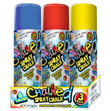 JA-RU Sidewalk Chalk Spray (3 dser assorteret) Kids Driveway Yard flydende farvet kridt. Markmarkeringslinjespray midlertidige markrer. Vaskbar