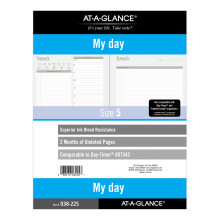Kort overblik Udateret Daglig Planner Refill 2 M?neder 7-Ring 8-1/2"""" x 11"""" Folio St?rrelse St?rrelse 5 (038-225)