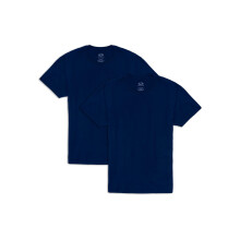 Fruit of the Loom frfi Eversoft pamut plk (S-4XL) Crew-2 Pack-Navy Large