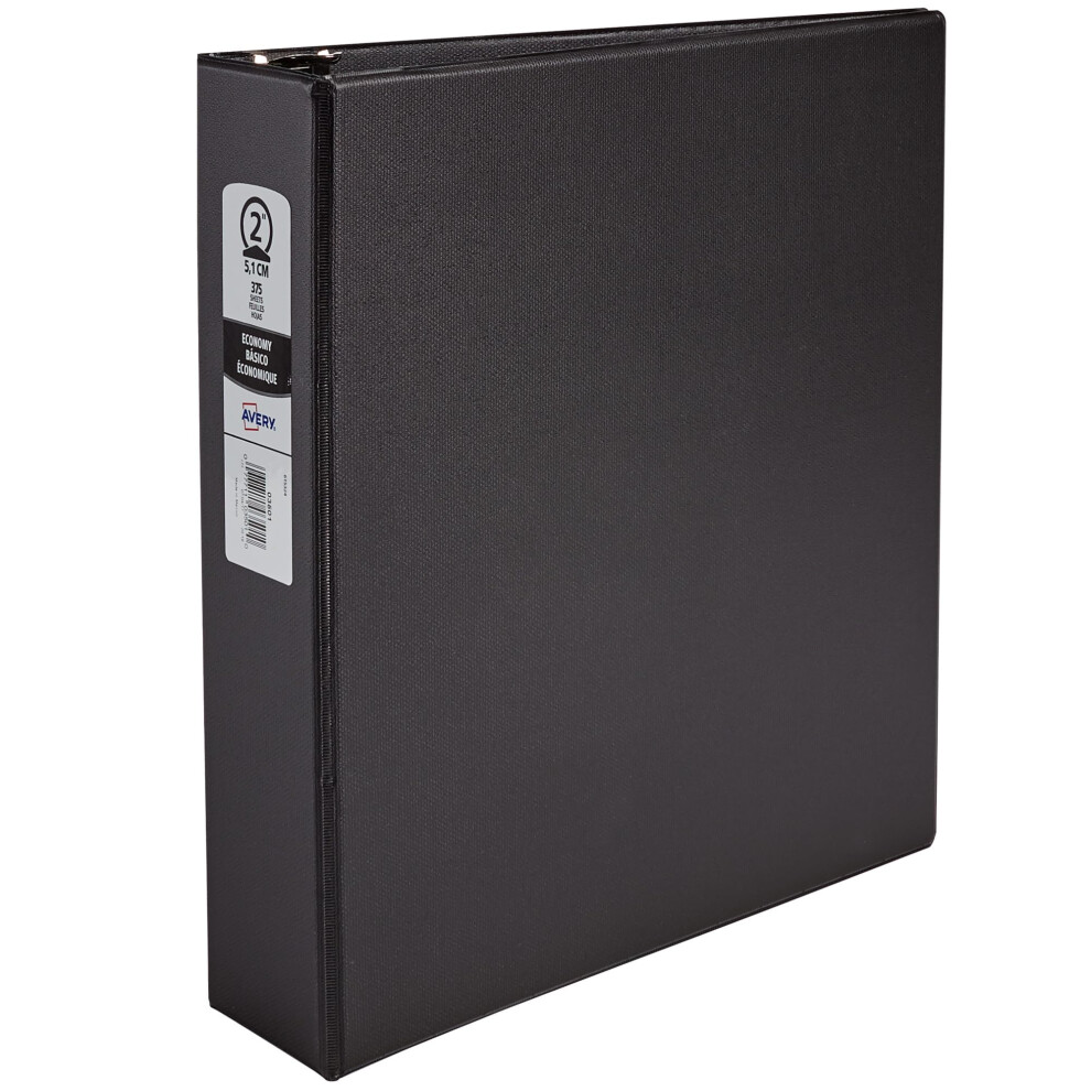 Photos - File Folder / Lever Arch File Avery Economy 3 Ring Binder 2"""" Round Rings 1 Black Binder 03501(03501)