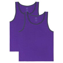 Fruit of the Loom Eversoft katoenen mouwloze T-shirts voor heren, ademend en vochtafvoerend met geurbeheersing, maten S-4x tank-2 stuks, paars