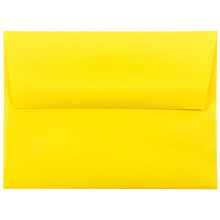 JAM PAPER A2 värilliset kutsukuoret - 4 3/8 x 5 3/4 - keltainen kierrätetty - 100 kpl / pakkaus