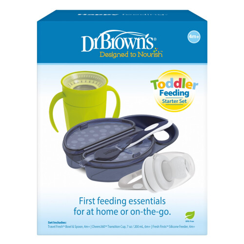 Dr. Brown's Starter-Set für Kleinkindern, Reise-Bundle mit Cheers360 Trainingstasse, 6m+, 3er Pack 1
