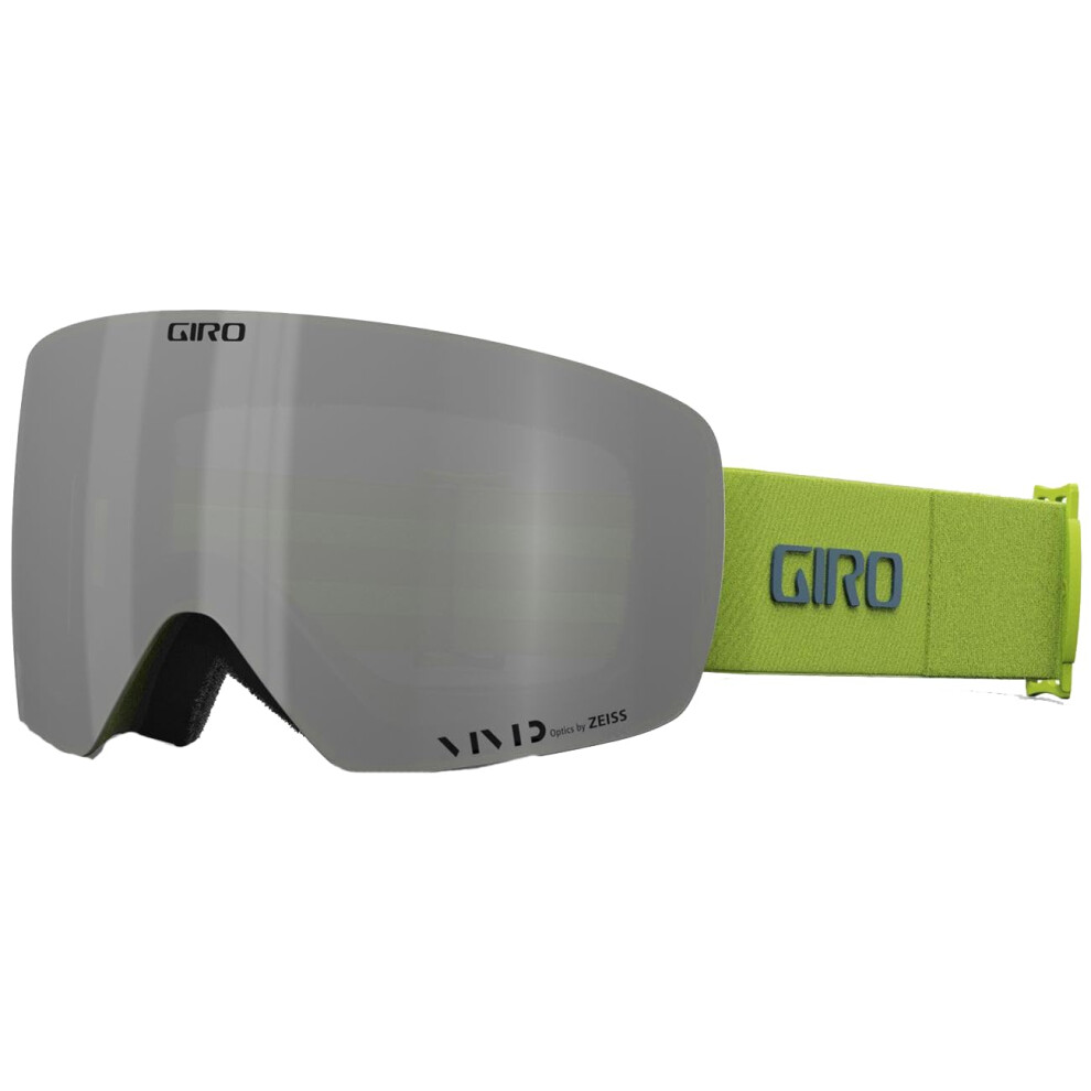 Giro Contour Rs Ski Goggles - Snowboard Goggles For Men & Women - Ano Lime Thirds Strap W/Vivid /Vivid Infrared Lenses Onyx