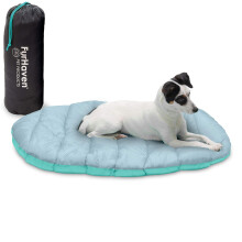 Furhaven Outdoor Travel Dog Bed for Small Dogs w/ Carry Bag Washable & Foldable Great for Crates & Kennels - Trail Pup Travel Pillow Mat w/ Stuff Sa